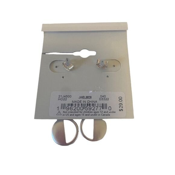 Phases of the Moon Matte Silver Toned Drop Earrings. - Picture 4 of 6